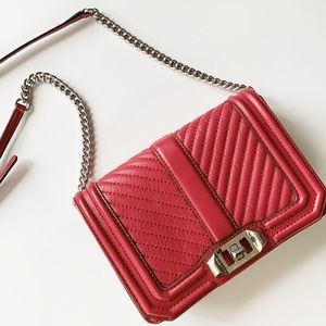 REBECCA MINKOFF CHEVRON QUILTED SMALL CROSSBODY